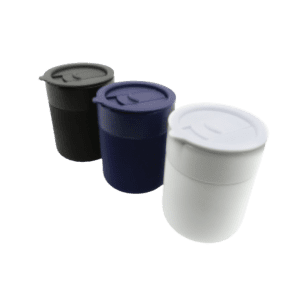 300ML CERAMIC TUMBLER  WITH SILICONE SLEEVE AND LID